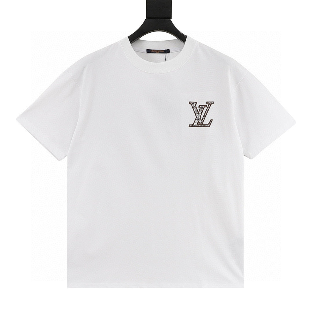 Louis Vuitton Tricolor Monogram Embroidered Short-Sleeve Shirt