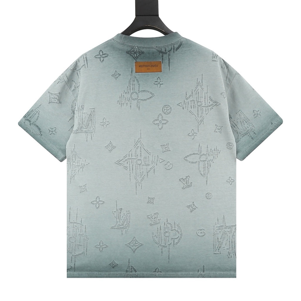Louis Vuitton Monogram Burnished Wash Distressed Short-Sleeve