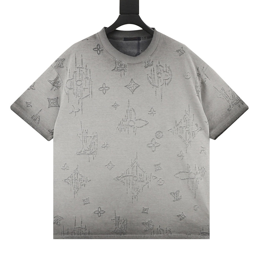 Louis Vuitton Monogram Burnished Wash Distressed Short-Sleeve