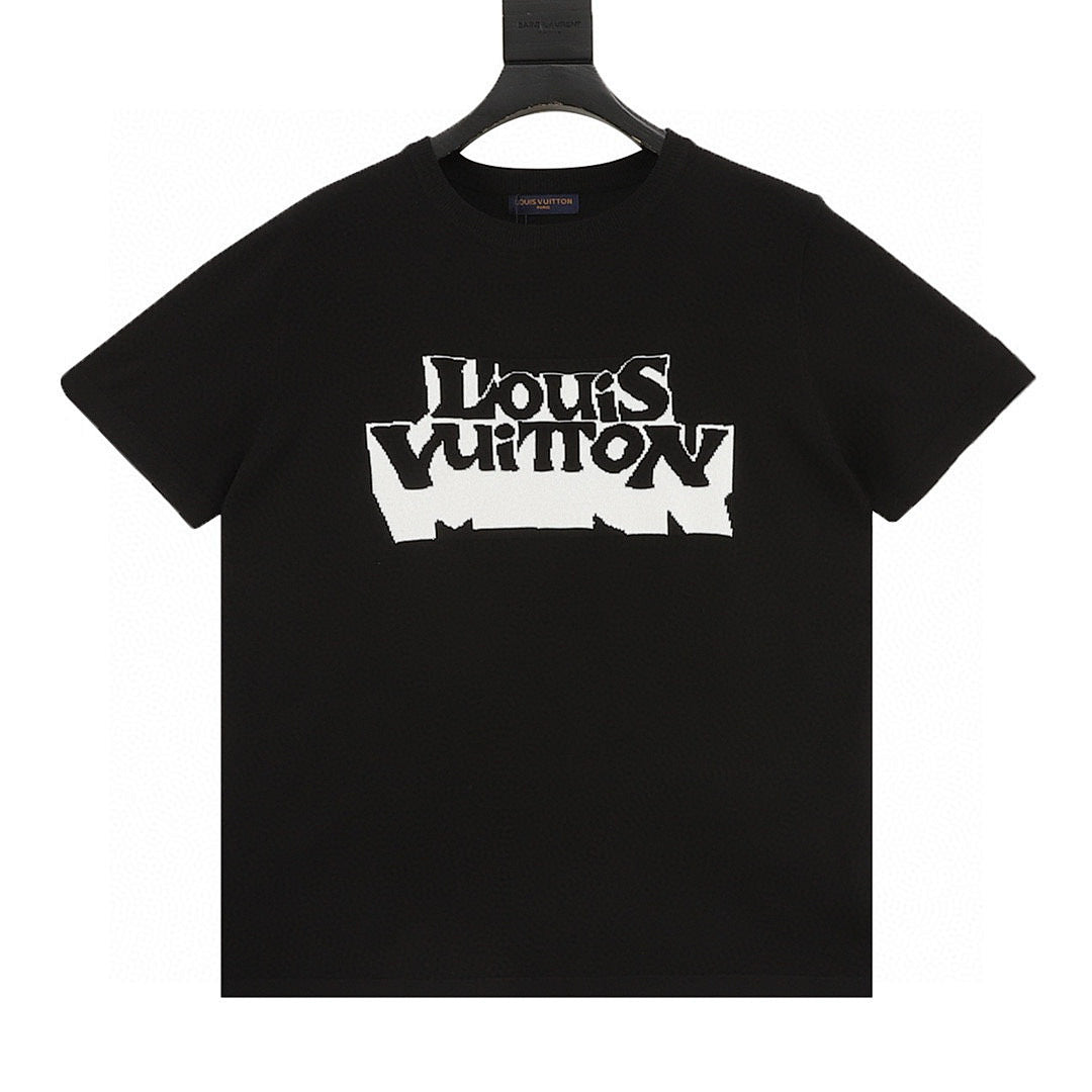 Louis Vuitton Double-Vision Letter Jacquard Knit T-Shirt