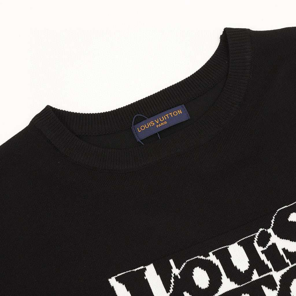 Louis Vuitton Double-Vision Letter Jacquard Knit T-Shirt