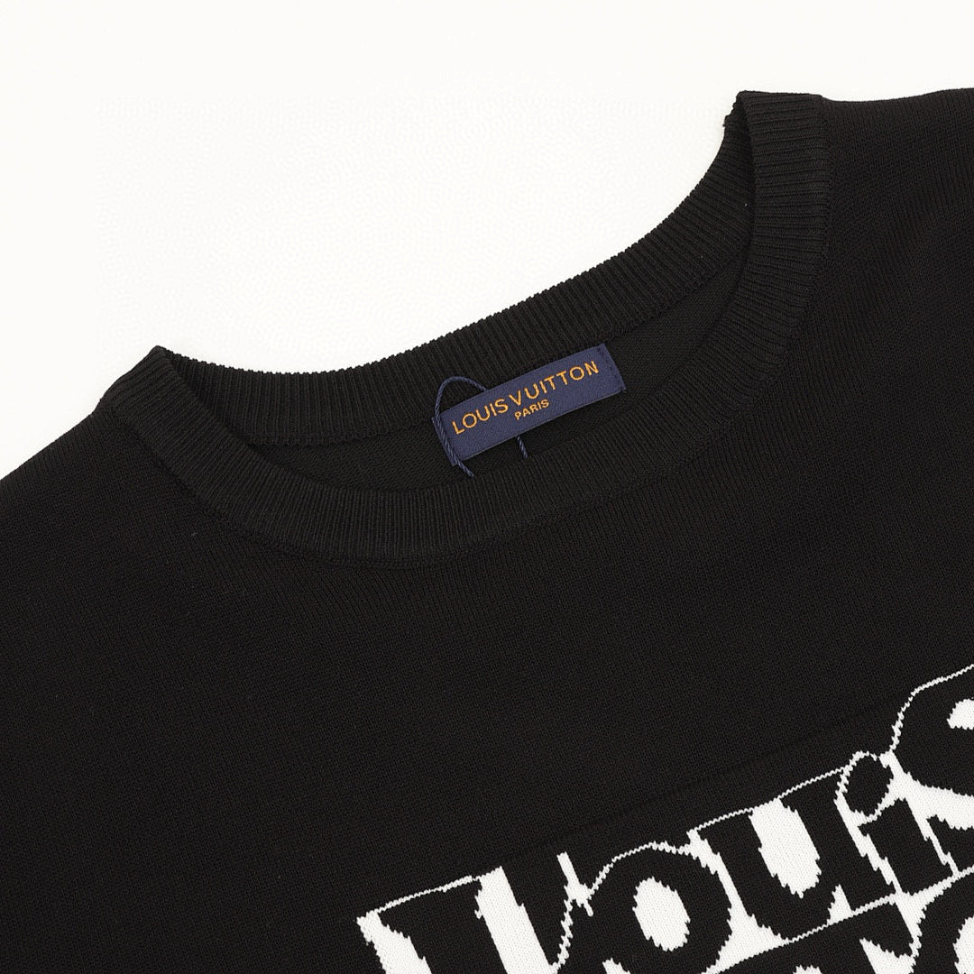 Louis Vuitton Double-Vision Letter Jacquard Knit T-Shirt