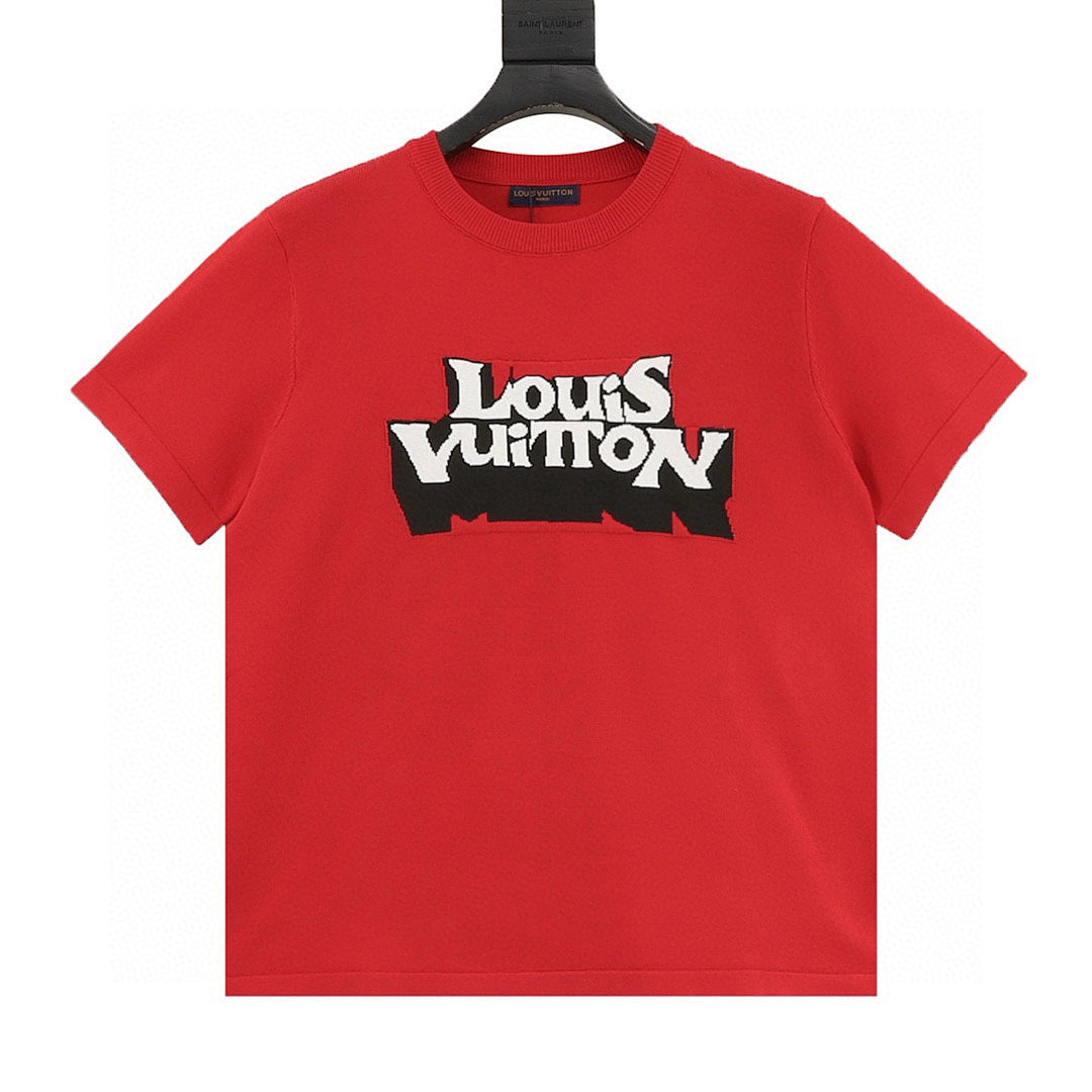 Louis Vuitton Double-Vision Letter Jacquard Knit T-Shirt