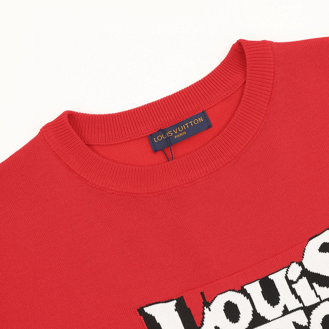 Louis Vuitton Double-Vision Letter Jacquard Knit T-Shirt