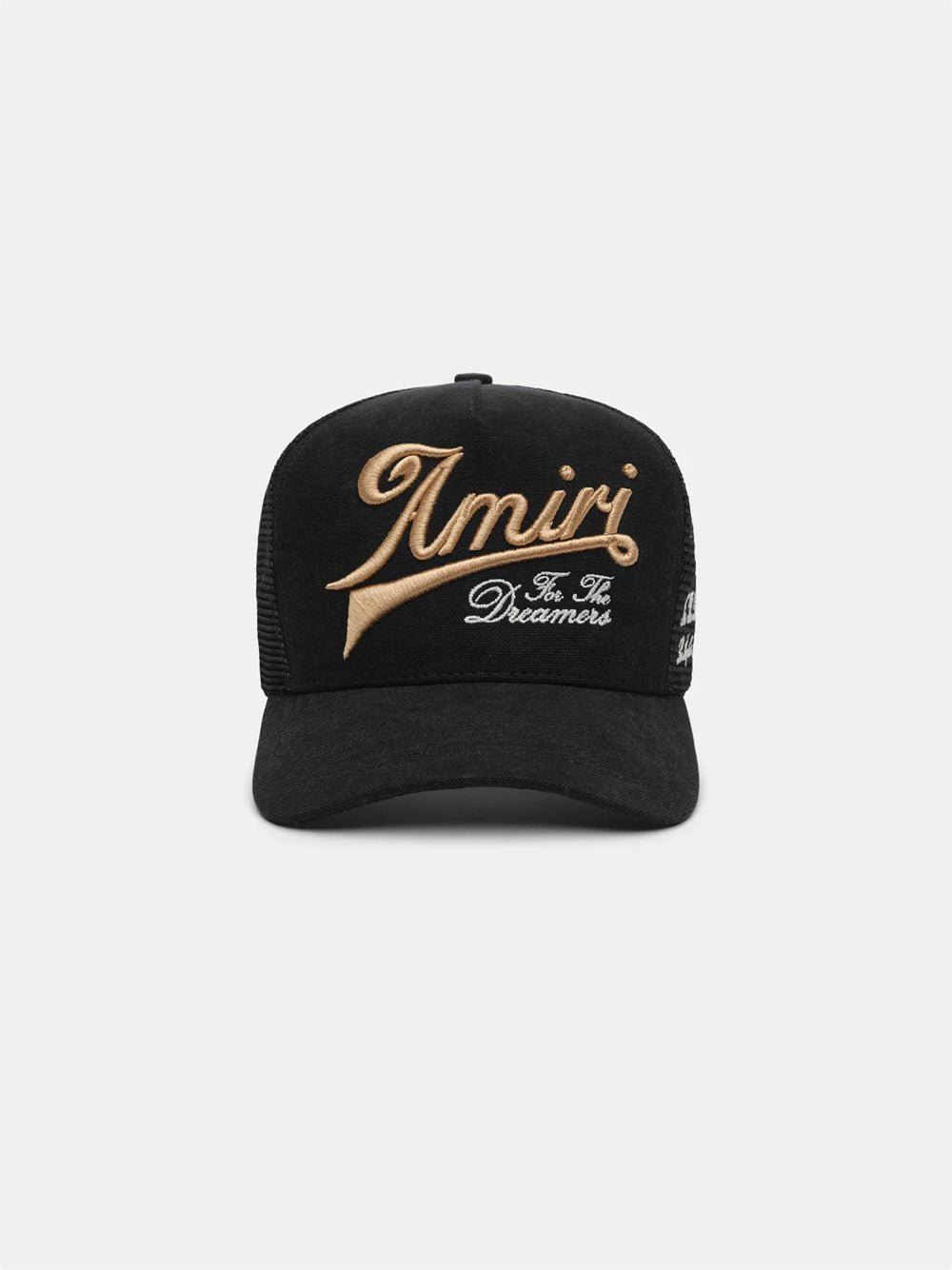 Amiri Mesh Cap – Bold Snapback Trucker Hat | Black & Red
