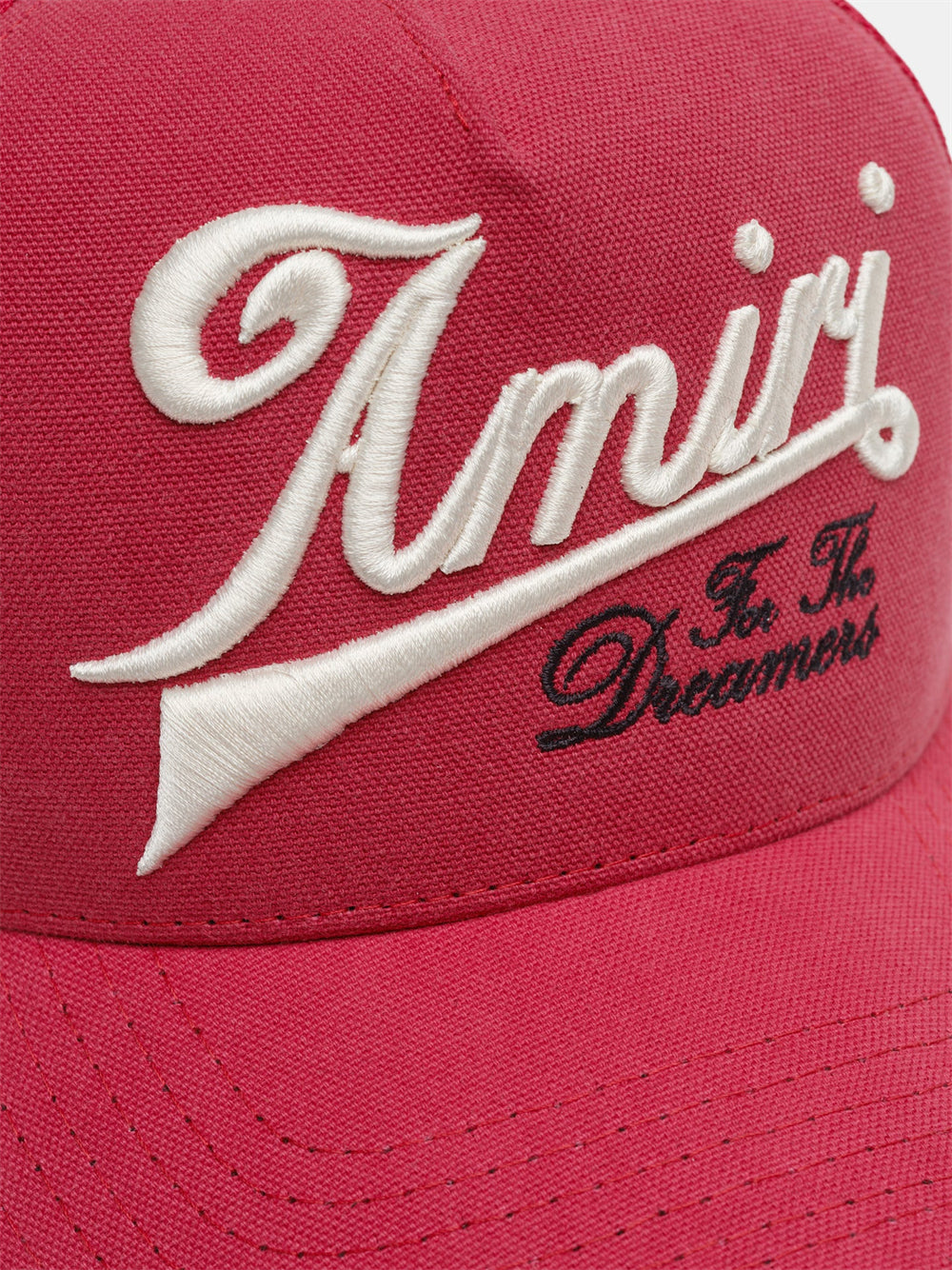 Amiri Mesh Cap – Bold Snapback Trucker Hat | Black & Red