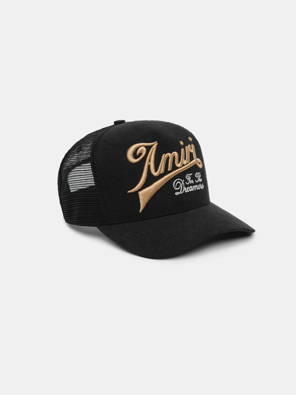 Amiri Mesh Cap – Bold Snapback Trucker Hat | Black & Red