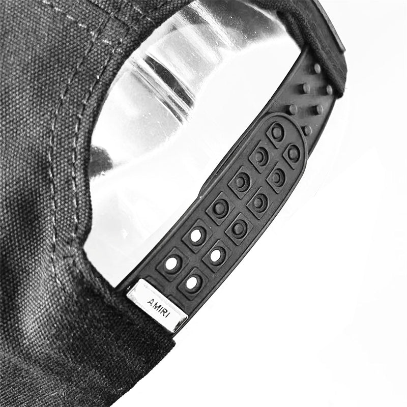 Amiri Essential Mesh Cap – Classic Snapback Hat | White & Black