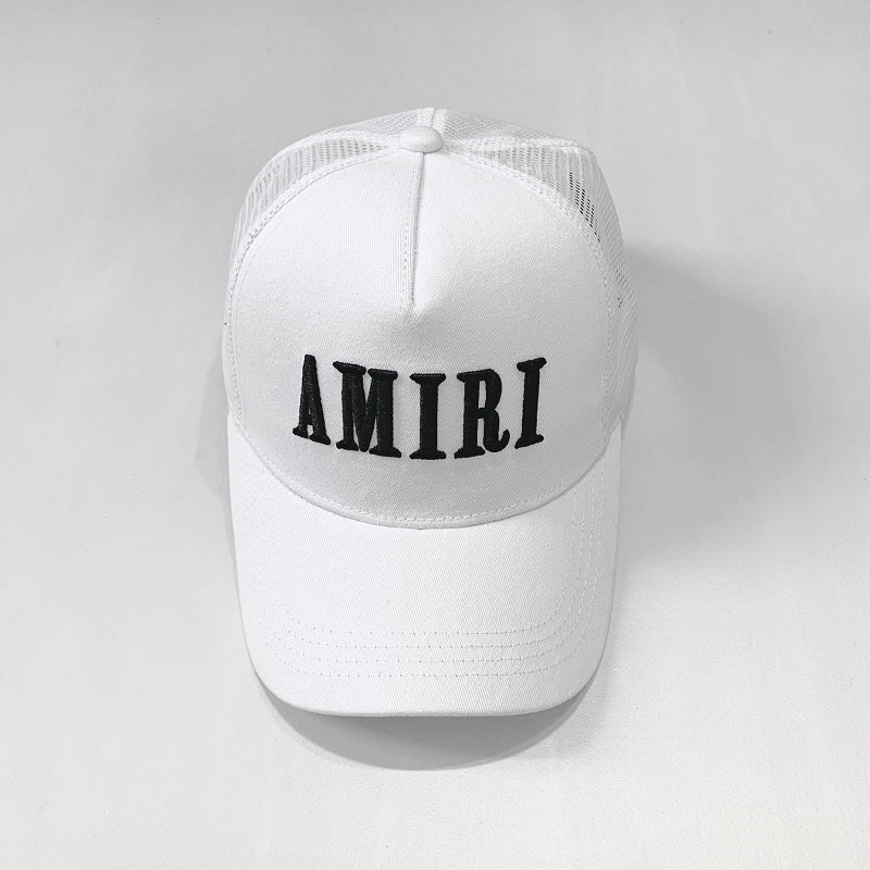 Amiri Flagship Mesh Cap – Snapback Trucker Hat | Black, White & Blue