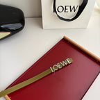 Loewe Women’s Leather Belt Anagram Buckle Classic Dress Waist Belt for Jeans Trousers Coat Casual Formal