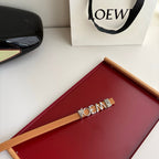 Loewe Women’s Leather Belt Anagram Buckle Classic Dress Waist Belt for Jeans Trousers Coat Casual Formal